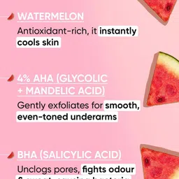 DOT & KEY Watermelon Cooling Underarm Roll On Deodorant With 4% AHA+BHA - 50ml image 3