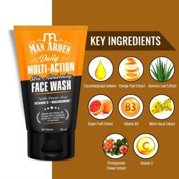Man Arden Vitamin C Daily Multi-Action Skin Awakening Face Wash with Niacinamide - 100ml image 5