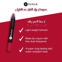 SUGAR Matte As Hell Crayon Lipstick with Sharpener - Donna Pinciotti 22 image 2