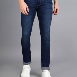 Urbano Fashion Men Blue Slim Fit Light Fade Stretchable Jeans-image-96