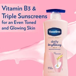 Vaseline Unisex Healthy Bright Daily Brightening Body Lotion with Mineral Oil 400 ml image 4