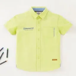 Boys Placement Print Regular Fit Shirt-image-64