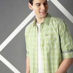 Men Checked Slim Fit Shirt with Patch Pocket-picture-31