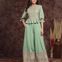 Women Floral Print Top with Palazzo-image-28