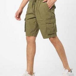 Slim Fit Mid-Rise Cargo Shorts-image-9