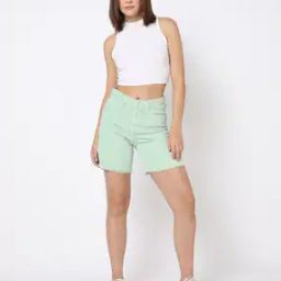 Relaxed Fit Denim Shorts-image-7