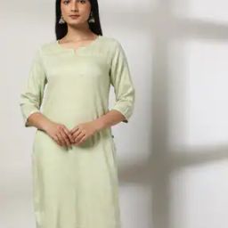Women Patterned Straight Kurta with Insert Pocket-image-4