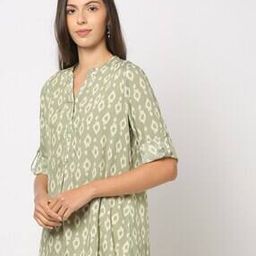 Women Ikat Print Relaxed Fit Tunic-image-93