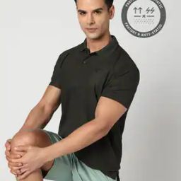 Men Regular Fit Active Polo T-Shirt-image-95