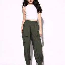 Women Flowy Pockets Joggers-image-98