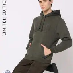 Men Corduroy Regular Fit Hoodie-image-63