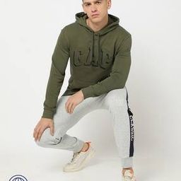 Men Brand Print Regular Fit Hoodie-image-73