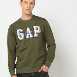 Men Logo Print Crew-Neck Sweatshirt-image-70