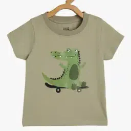Dino Print Crew-Neck T-Shirt-image-45