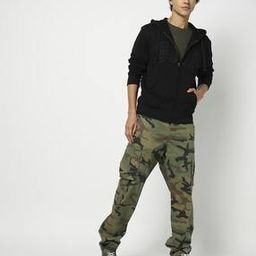 Camouflage Print Mid-Rise Straight Fit Cargo Pants-picture-35