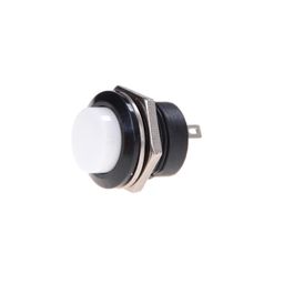 White R13-507 16MM 2PIN Momentary Self-Reset Round Cap Push Button Switch image 1