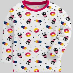 KUCHIPOO Kids Multicoloured & xiketic 5 Printed Pure Cotton T-shirt image 4