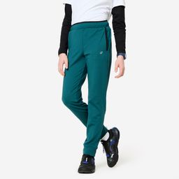 Kids' Warm Breathable Jogging Bottoms - Dark Green/Black-image-97