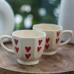 rare planet Handcrafted Ceramic Coffee Mug with Heart Design-picture-8