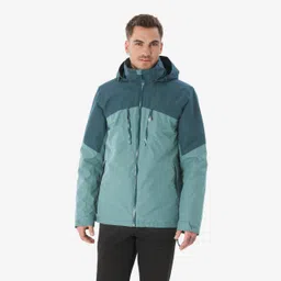 forclaz Men’s 3in1 waterproof hiking jacket -10°C, MH500 Mountain - Green-picture-2
