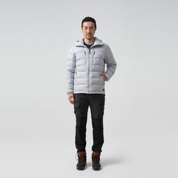 DOWN HOODIE JACKET TREK500 -12°C - GREY - MAN-image-14