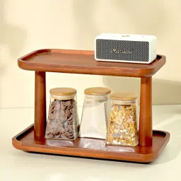 brick brown Twin-Tier Organizer from Mahogany Collection-picture-21
