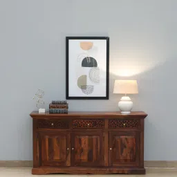 mudramark from pepperfry Aramika Sheesham Wood Sideboard In Honey Oak Finish-picture-34