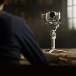 DJI RS 4 Mini 3-Axis Gimble for Mobile and Camera (Intelligent Tracking, Grey) image 3