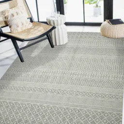 saraswati global Dark Grey Persian Cotton 5 ft x 7 ft Hand Woven Carpet-picture-43