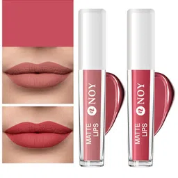 NOY Matte Lips Set Of 3 Lightweight Liquid Lipstick - 4ml Each - Nude-Tan Nude-22
