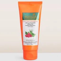 Biotique Aloevera & Raspberry SPF50 Hydra Gel Indian Sunscreen - 100 g-37