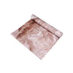 Kuber Industries Brown Printed Anti-Slip Roll Mat Shelf Liner-74