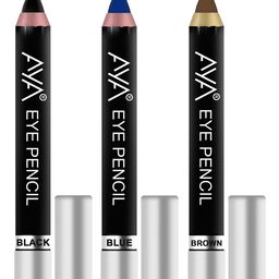 AYA Set of 3 Eye Liner Kajal Pencils in Black, Blue & Brown-13