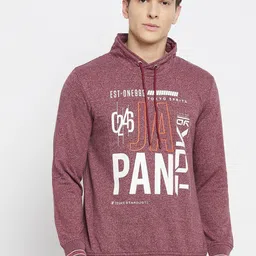 Duke Men Maroon & White Typography Printed Sweaters-image-94