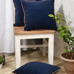 Clasiko Blue & Pink 3 Pieces Velvet Square Cushion Covers-image-12