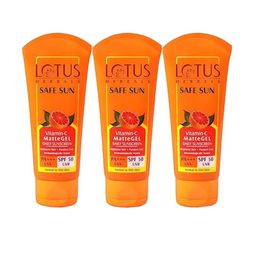 Lotus Herbals Safe Sun Set of 3 Vitamin C Matte Gel SPF50 Daily Sunscreen - 75 g each-2