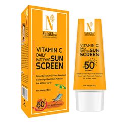 Nutriglow Advanced Organics Vitamin C Daily Mattifying Sunscreen SPF50 PA++++ - 50g-13