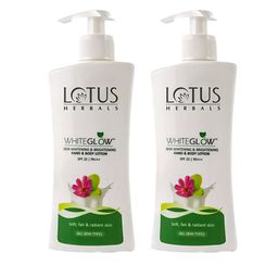 Lotus Herbals Set Of 2 Whiteglow Skin Whitening Hand & Body Lotion SPF-25 - 270ml Each-88