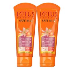Lotus Herbals Safe Sun Set Of 2 UV Screen Matte Gel SPF 50 - 50g Each-11