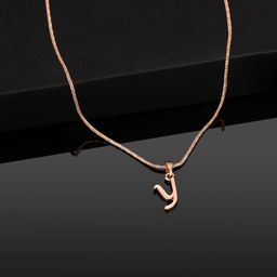 Estele Rose Gold-Plated Initial Y Pendant With Chain-image-30