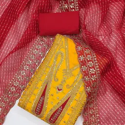LeeliPeeri Designer Embroidered Unstitched Dress Material-picture-53