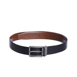 Kara Men Black & Brown Solid Reversible Leather Belt-image-25