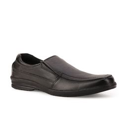 Bata Men Black Solid Leather Formal Slip-On-65