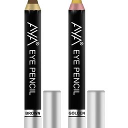 AYA Set of 2 Eye Liner Kajal Pencils in Brown and Golden-47