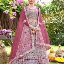 Kvsfab Ethnic Motifs Embroidered Sequinned Semi-Stitched Lehenga & Blouse With Dupatta-picture-55