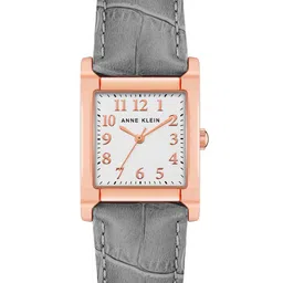 ANNE KLEIN Women Grey Dial Leather Textured Straps Analogue Watch AK3888RGGY-image-25