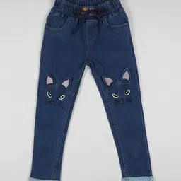 A-Okay Kids Slim Fit High-Rise Applique Casual Cotton Jeans-image-88
