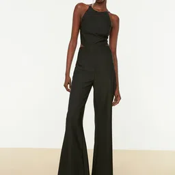 Trendyol Women Black Solid Basic Jumpsuit-image-97