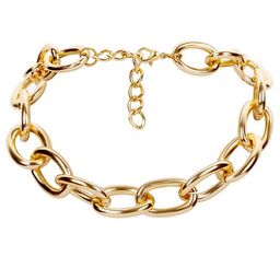 FIMBUL Gold-Plated Bold Link Chain Choker-image-1