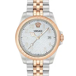 Versace Men Round Dial & Stainless Steel Bracelet Style Straps Analogue Watch VE9H00424-11